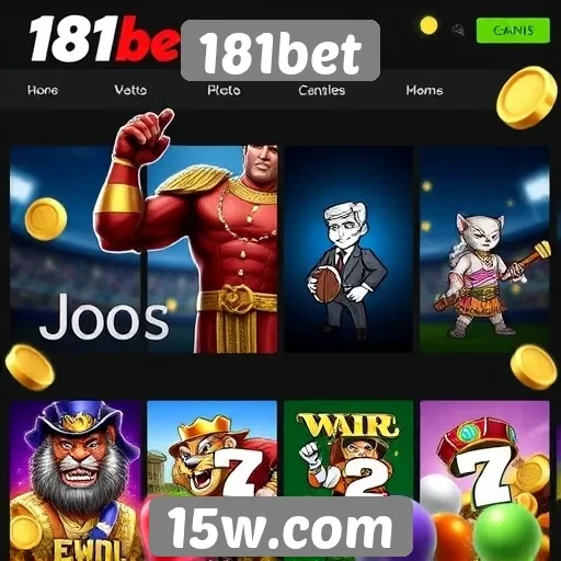 Variedade de jogos disponíveis no 181bet